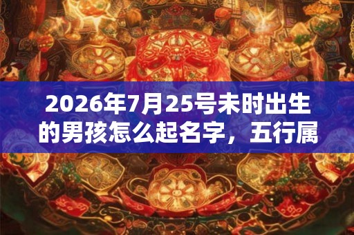 2026年7月25号未时出生的男孩怎么起名字，五行属什么