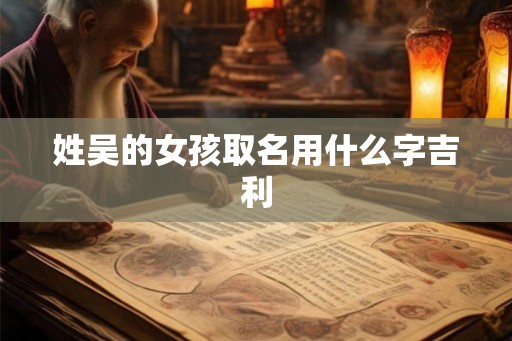 姓吴的女孩取名用什么字吉利
