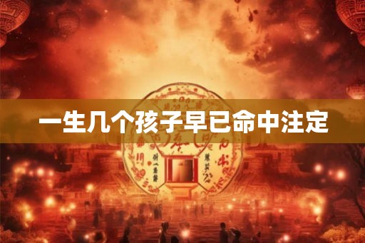 一生几个孩子早已命中注定