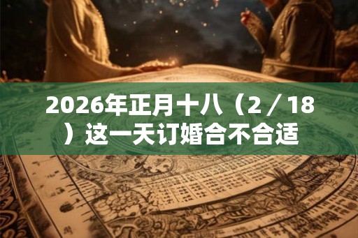 2026年正月十八（2／18）这一天订婚合不合适