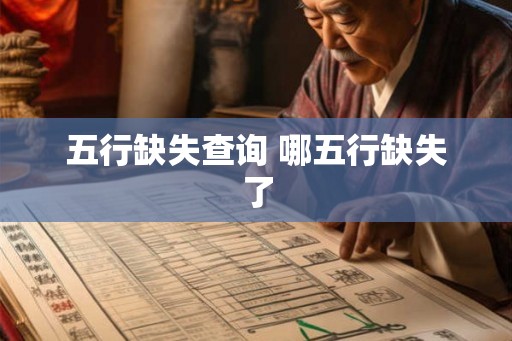 五行缺失查询 哪五行缺失了 五行缺失查询 哪五行缺失了