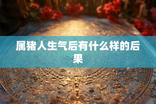 属猪人生气后有什么样的后果