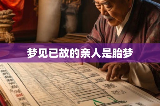梦见已故的亲人是胎梦