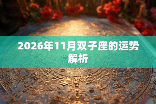 2026年11月双子座的运势解析