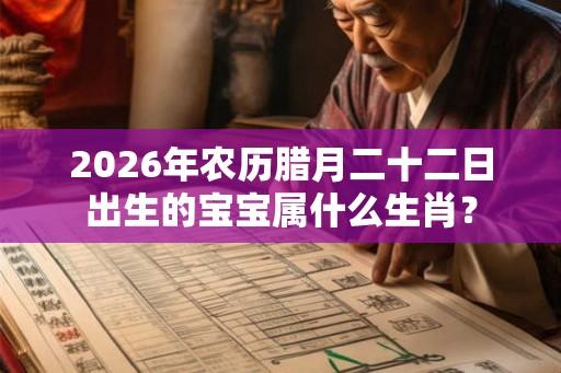 2026年农历腊月二十二日出生的宝宝属什么生肖？