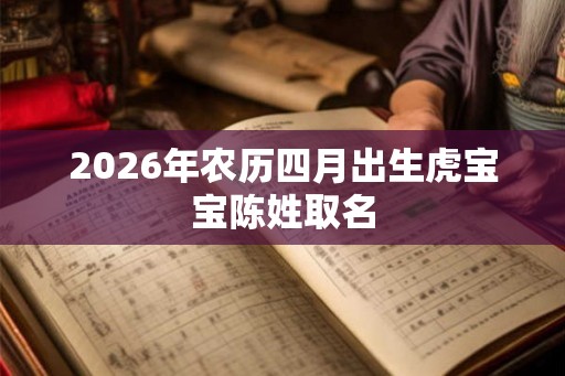 2026年农历四月出生虎宝宝陈姓取名