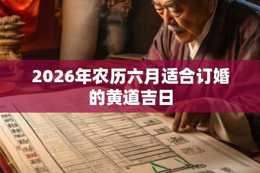 2026年农历六月适合订婚的黄道吉日