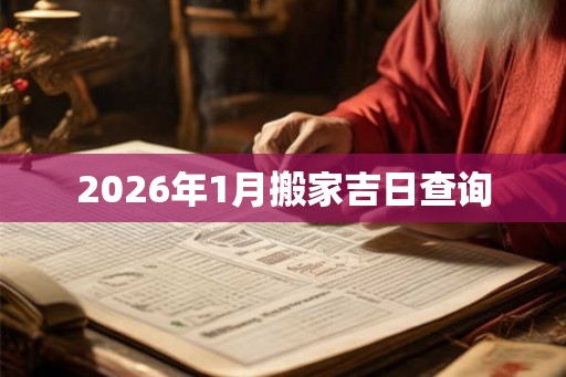 2026年1月搬家吉日查询