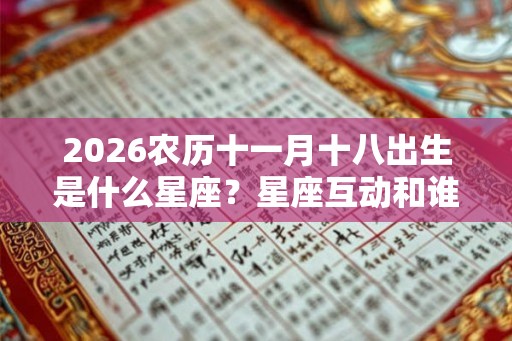 2026农历十一月十八出生是什么星座？星座互动和谁搭？