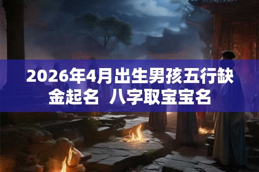 2026年4月出生男孩五行缺金起名  八字取宝宝名