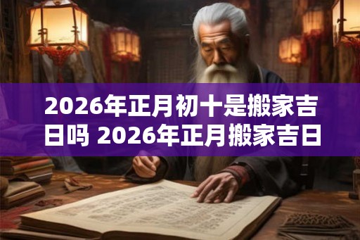 2026年正月初十是搬家吉日吗 2026年正月搬家吉日一览！