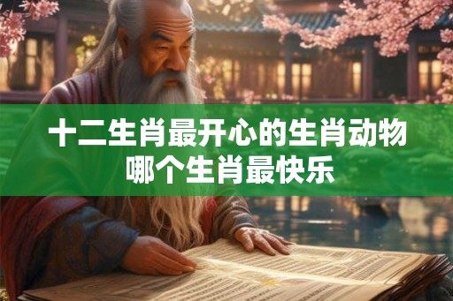 十二生肖最开心的生肖动物 哪个生肖最快乐
