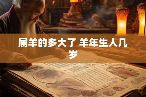 属羊的多大了 羊年生人几岁