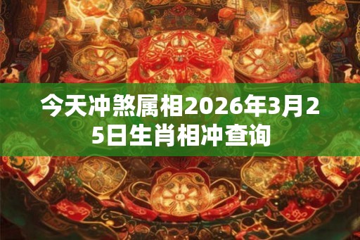 今天冲煞属相2026年3月25日生肖相冲查询 今天冲煞属相2026年3月25日生肖相冲查询