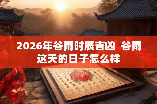 2026年谷雨时辰吉凶  谷雨这天的日子怎么样