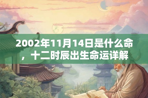 2002年11月14日是什么命,十二时辰出生命运详解 2002年11月14日是什么命,十二时辰出生命运详解
