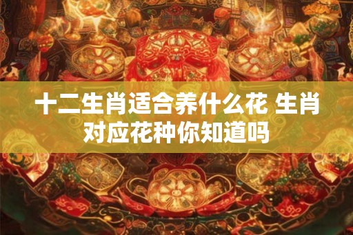 十二生肖适合养什么花 生肖对应花种你知道吗