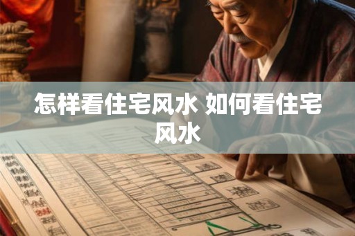 怎样看住宅风水 如何看住宅风水