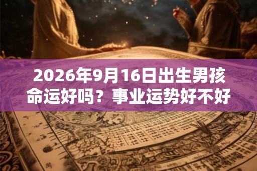 2026年9月16日出生男孩命运好吗？事业运势好不好？