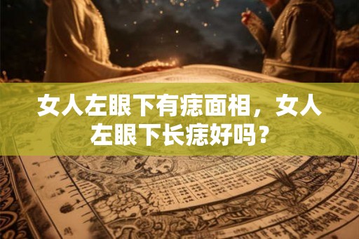 女人左眼下有痣面相，女人左眼下长痣好吗？