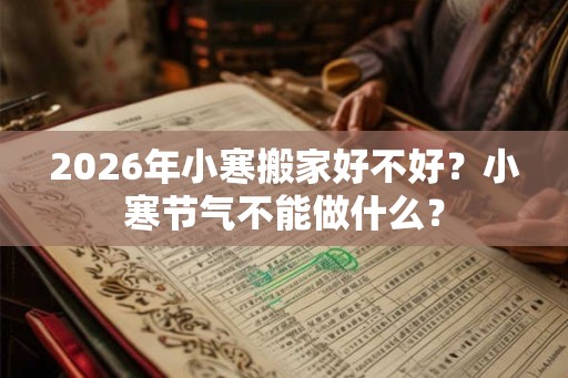 2026年小寒搬家好不好？小寒节气不能做什么？