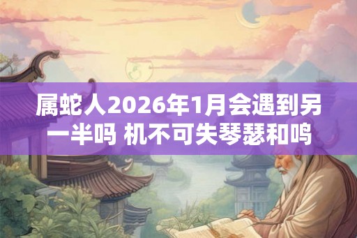 属蛇人2026年1月会遇到另一半吗 机不可失琴瑟和鸣