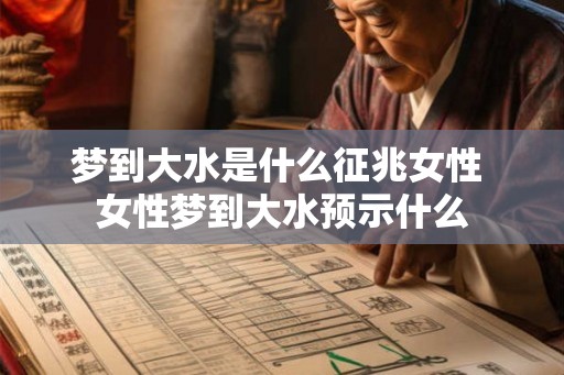 梦到大水是什么征兆女性 女性梦到大水预示什么