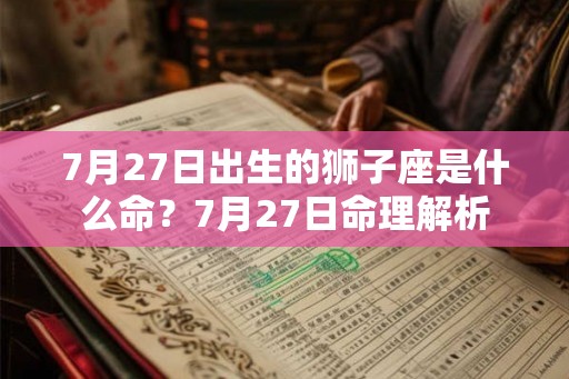 7月27日出生的狮子座是什么命？7月27日命理解析