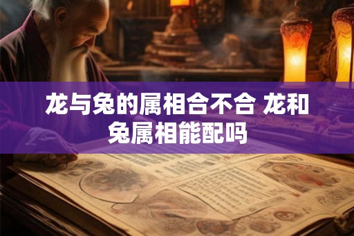 龙与兔的属相合不合 龙和兔属相能配吗