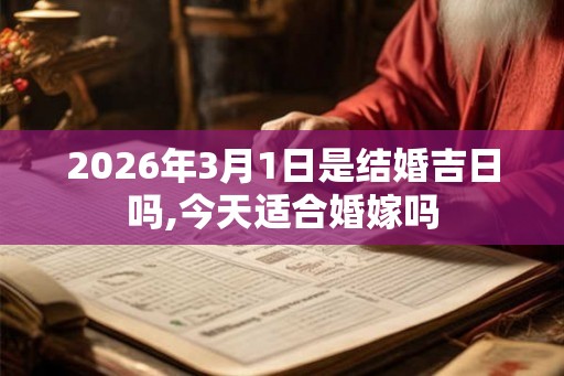 2026年3月1日是结婚吉日吗,今天适合婚嫁吗