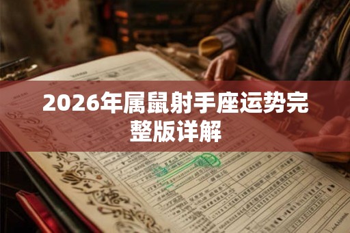 2026年属鼠射手座运势完整版详解