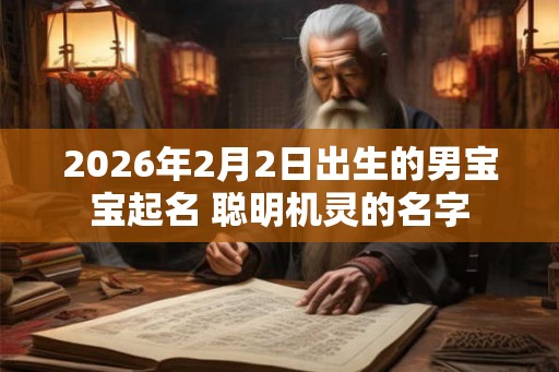 2026年2月2日出生的男宝宝起名 聪明机灵的名字