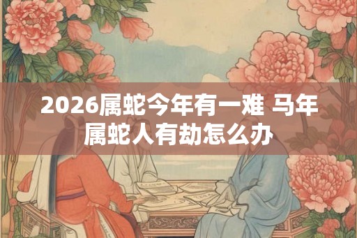 2026属蛇今年有一难 马年属蛇人有劫怎么办