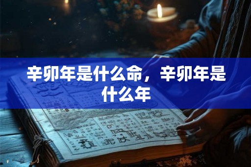 辛卯年是什么命，辛卯年是什么年