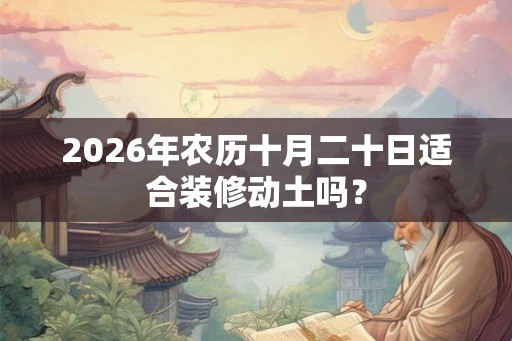 2026年农历十月二十日适合装修动土吗？