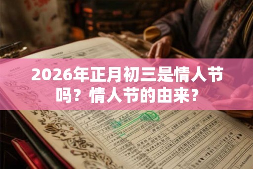 2026年正月初三是情人节吗？情人节的由来？