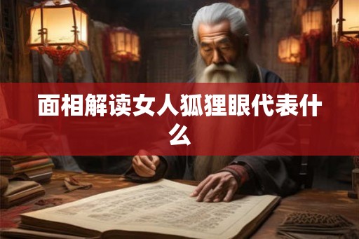 面相解读女人狐狸眼代表什么