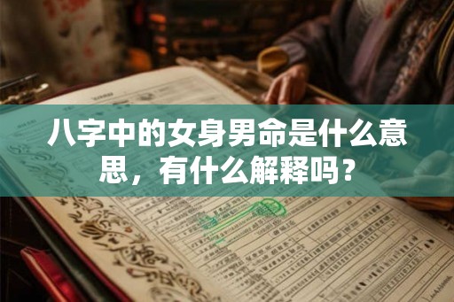 八字中的女身男命是什么意思,有什么解释吗? 八字中的女身男命是什么意思,有什么解释吗?