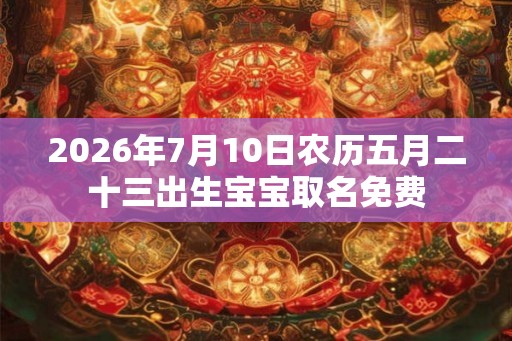 2026年7月10日农历五月二十三出生宝宝取名免费