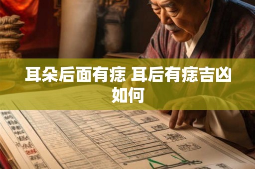 耳朵后面有痣 耳后有痣吉凶如何