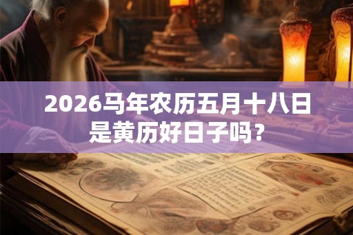 2026马年农历五月十八日是黄历好日子吗？