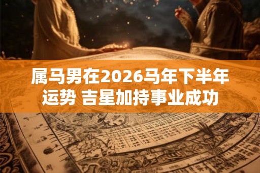 属马男在2026马年下半年运势 吉星加持事业成功