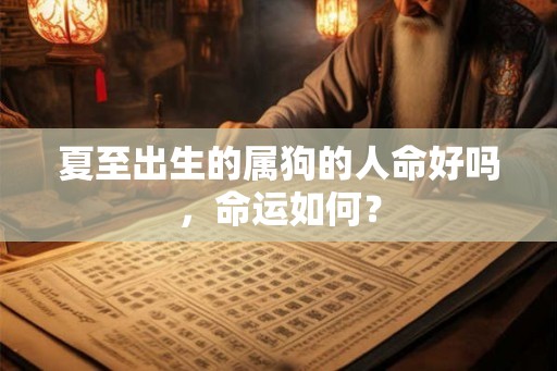 夏至出生的属狗的人命好吗，命运如何？