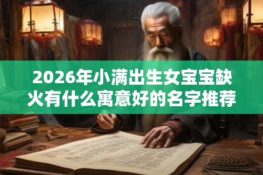 2026年小满出生女宝宝缺火有什么寓意好的名字推荐 2026年小满出生女宝宝缺火有什么寓意好的名字推荐