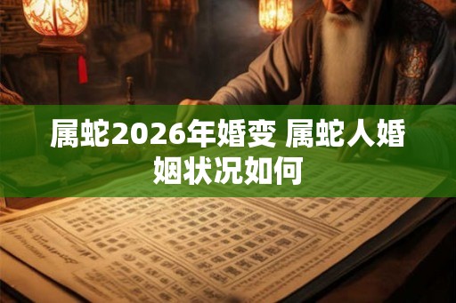属蛇2026年婚变 属蛇人婚姻状况如何