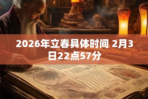 2026年立春具体时间 2月3日22点57分