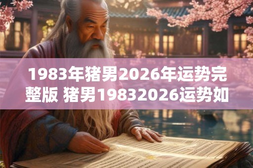 1983年猪男2026年运势完整版 猪男19832026运势如何 1983年猪男2026年运势完整版 猪男19832026运势如何