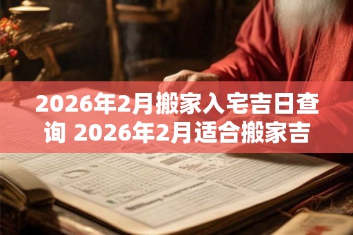 2026年2月搬家入宅吉日查询 2026年2月适合搬家吉日