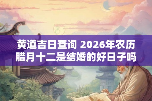 黄道吉日查询 2026年农历腊月十二是结婚的好日子吗