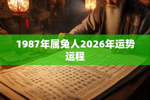 1987年属兔人2026年运势运程